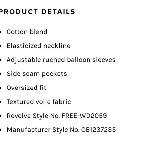 Free People Brynn Tunic Top White Textured & Ruched Sleeves SZ LG - Picture 10 of 11